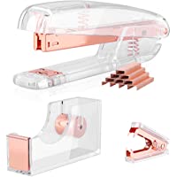 EFISH 3 Kit de Accesorios de Escritorio-Dispensador de Cinta-Removedor de Grapas-Grapadora de Acrílico con 1000 Piezas…